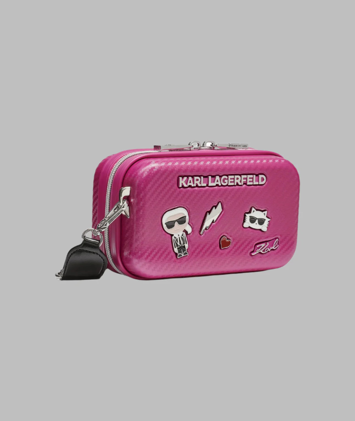 Womens' Karl Lagerfeld Paris MAYBELLE HARDCASE CROSSBODY/ pink