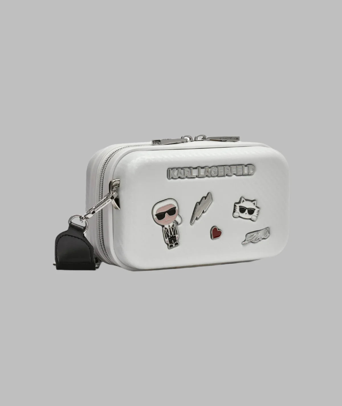 Womens' Karl Lagerfeld Paris MAYBELLE HARDCASE CROSSBODY/ White
