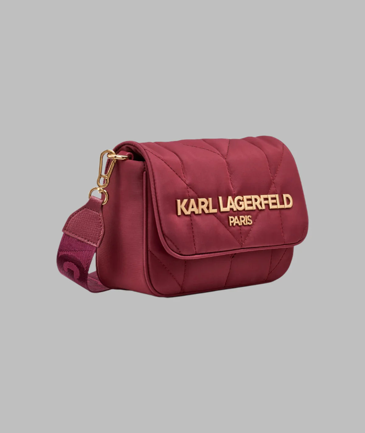 Karl Lagerfeld Paris Womens' VOYAGE LOGO CROSSBODY Wine