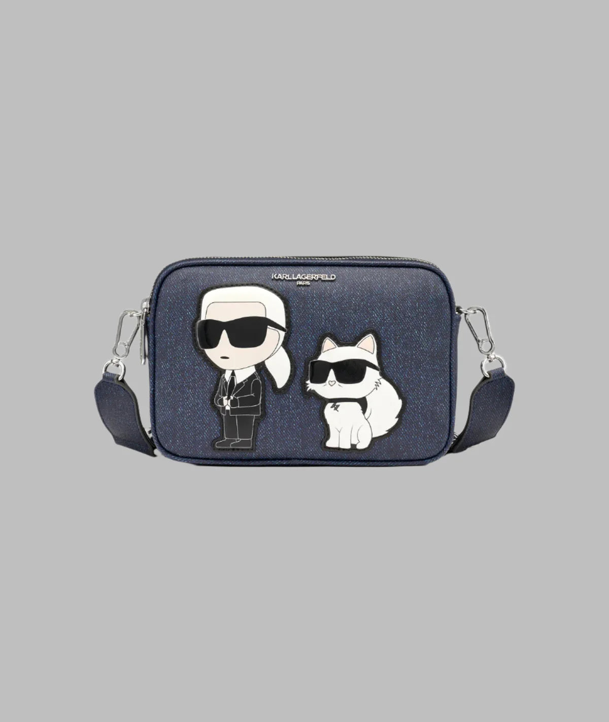 Womens' Karl Lagerfeld Paris MAYBELLE CAMERA CROSSBODY/Denim Blue