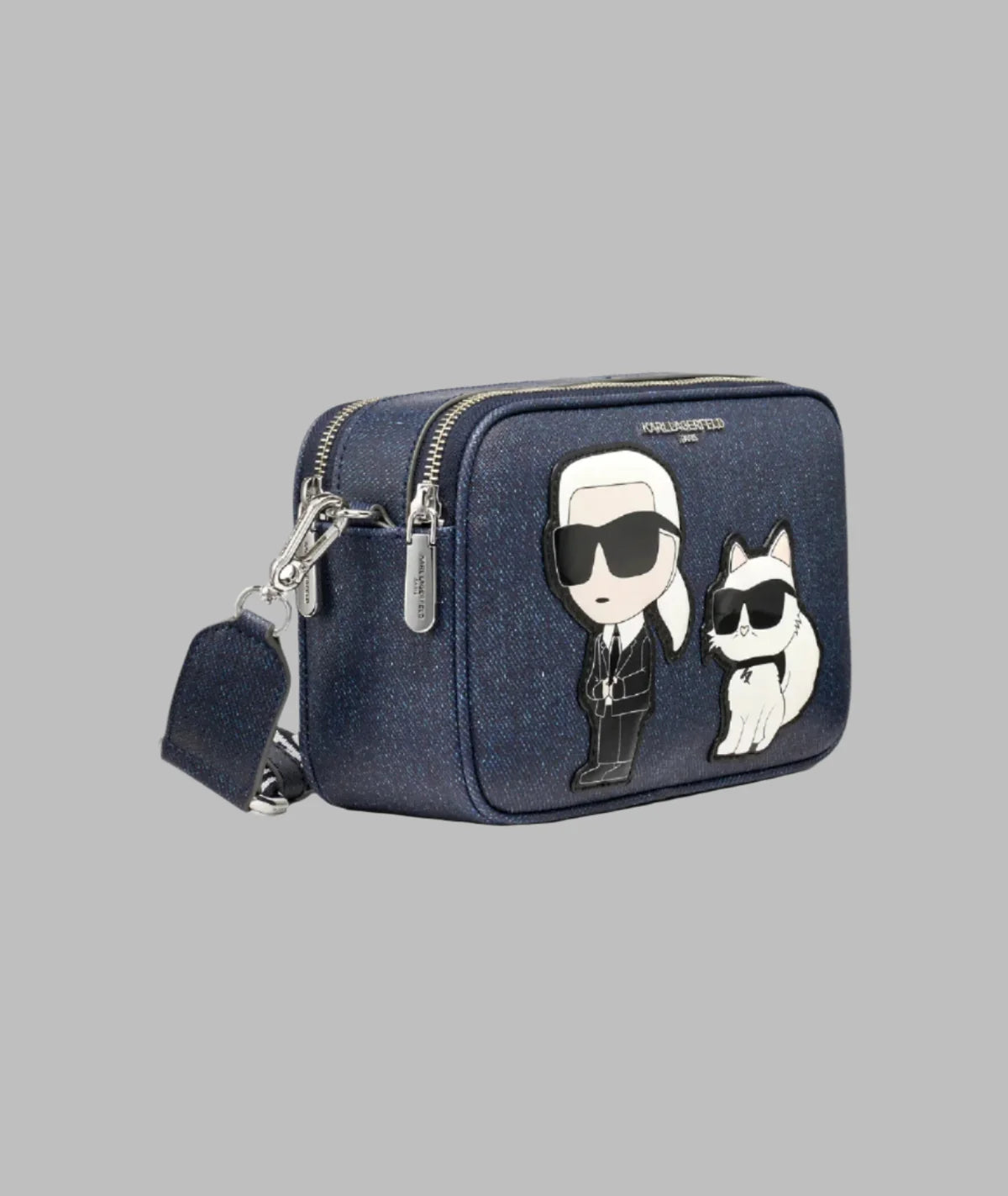 Womens' Karl Lagerfeld Paris MAYBELLE CAMERA CROSSBODY/Denim Blue
