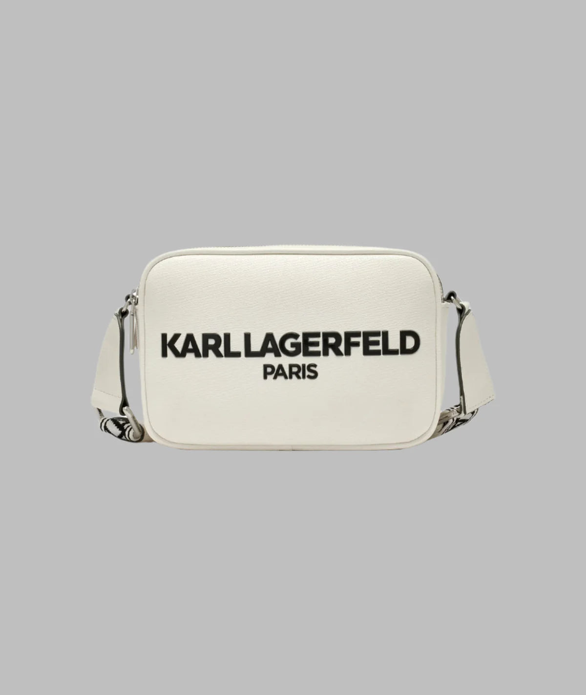 Karl Lagerfeld Paris Women's MAYBELLE CAMERA CROSSBODY WHITE