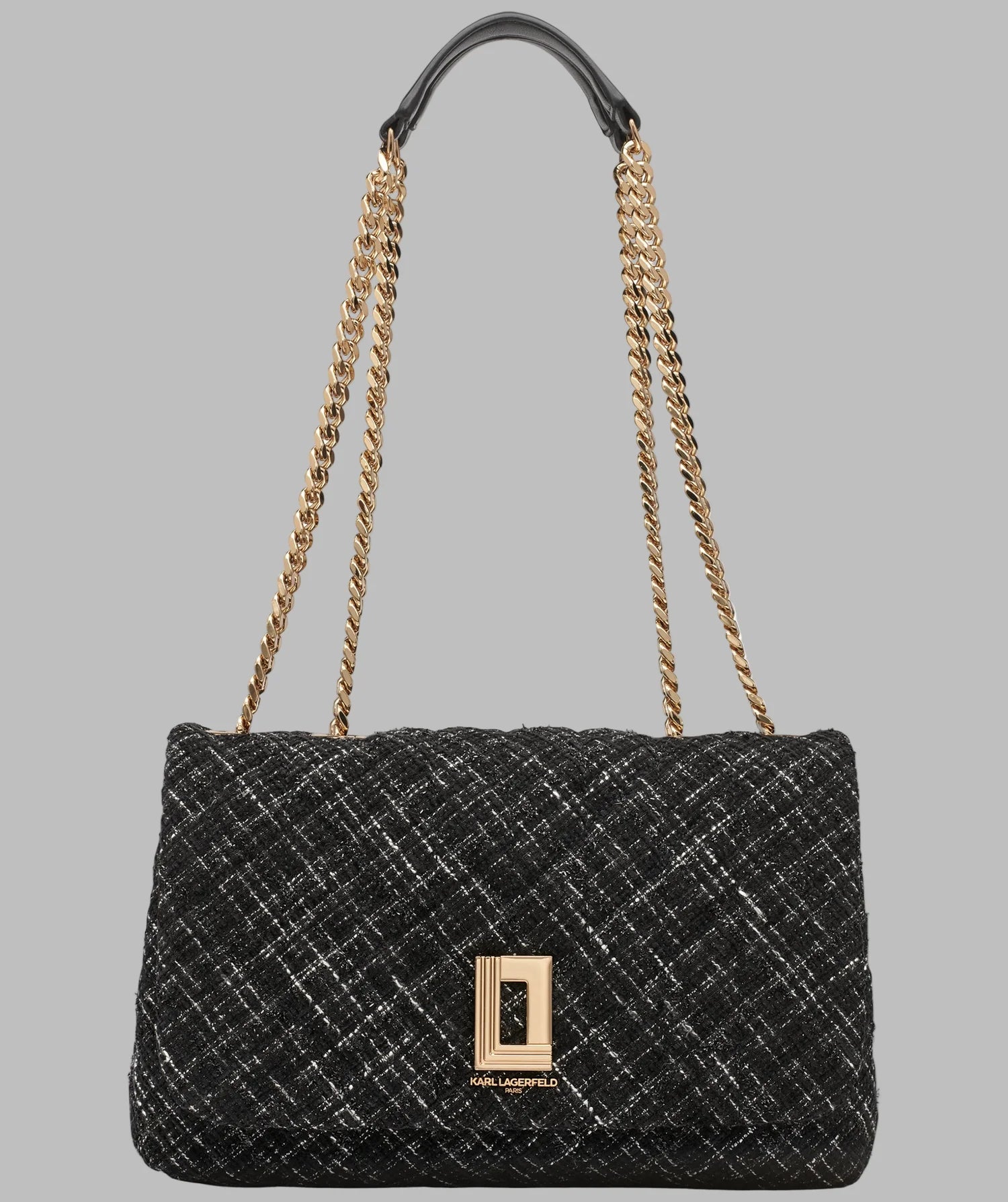 Karl Lagerfeld Womens' LAFAYETTE TWEED SHOULDER BAG