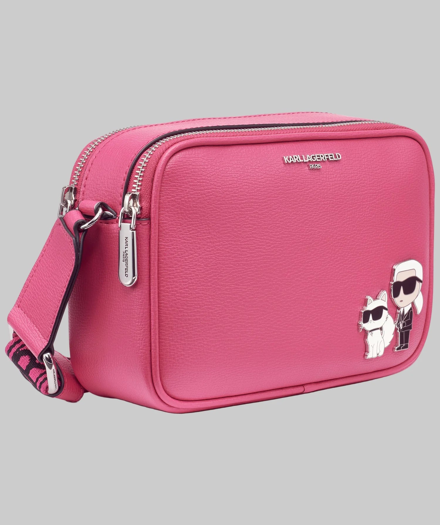 Womens' Karl Lagerfeld Paris MAYBELLE CAMERA CROSSBODY Fushia