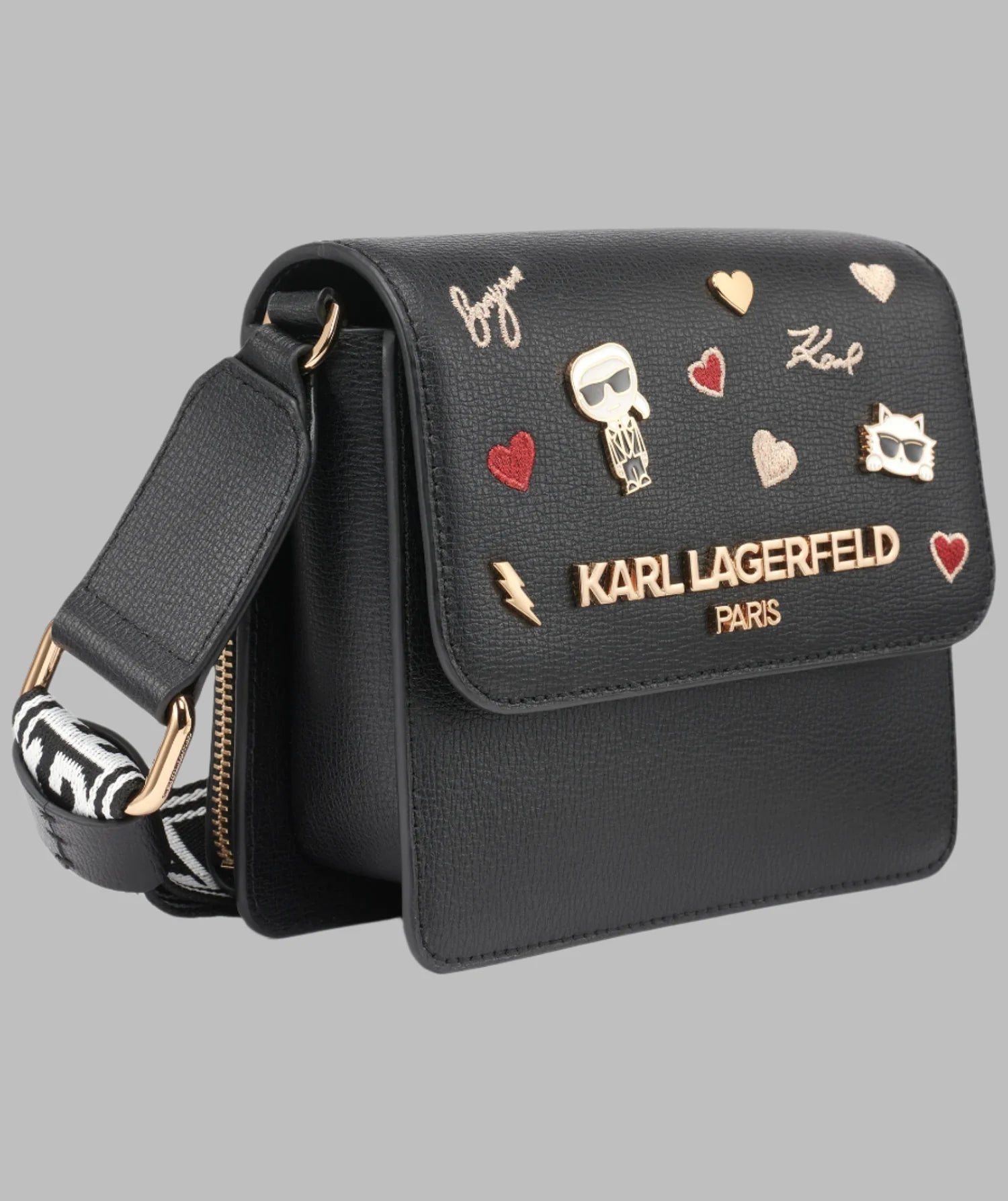 Karl Lagerfeld Paris Womens' ANNETTE CROSSBODY BLACK