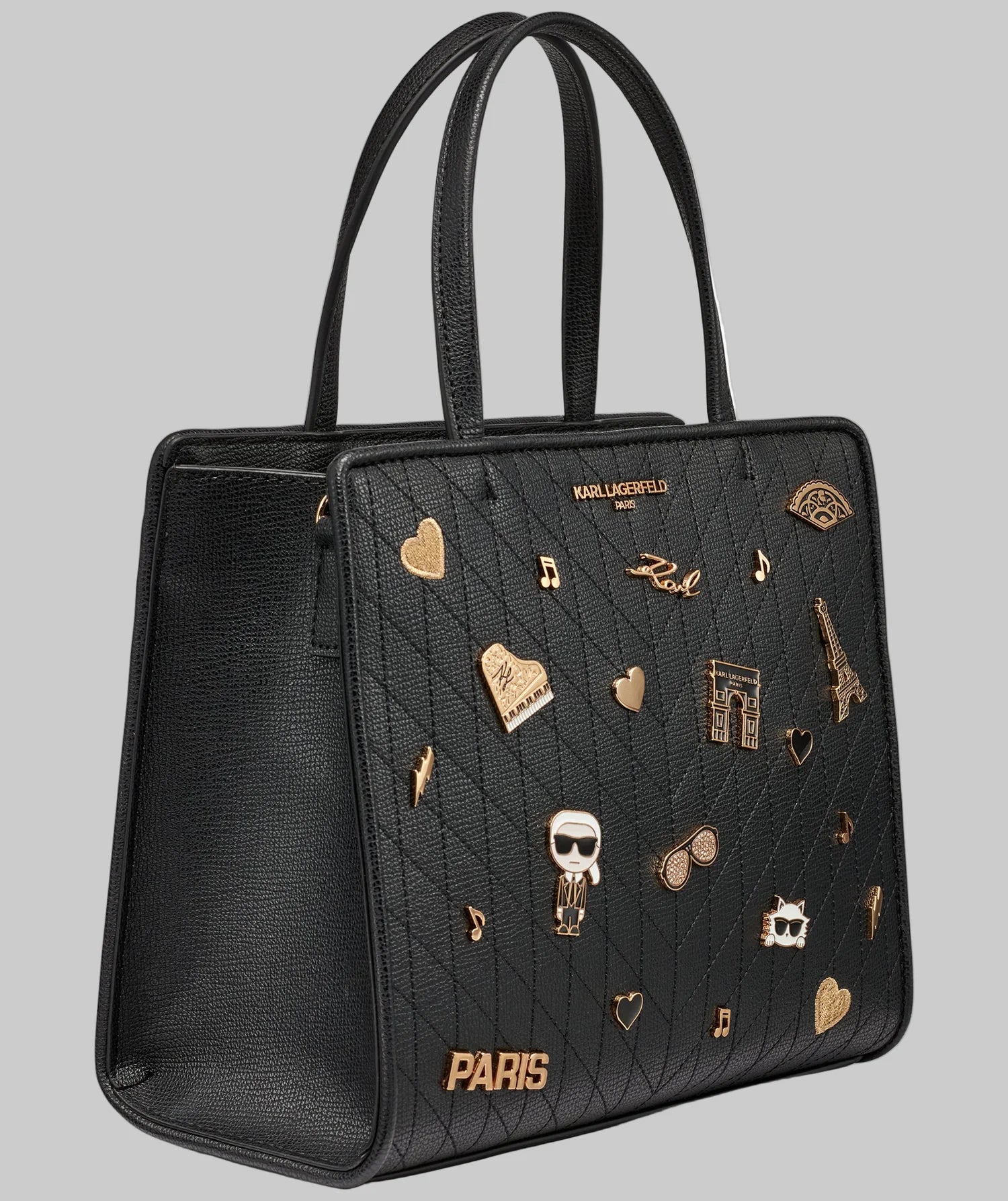Womens' Karl Lagerfeld Paris MAYBELLE SATCHEL WITH PINS