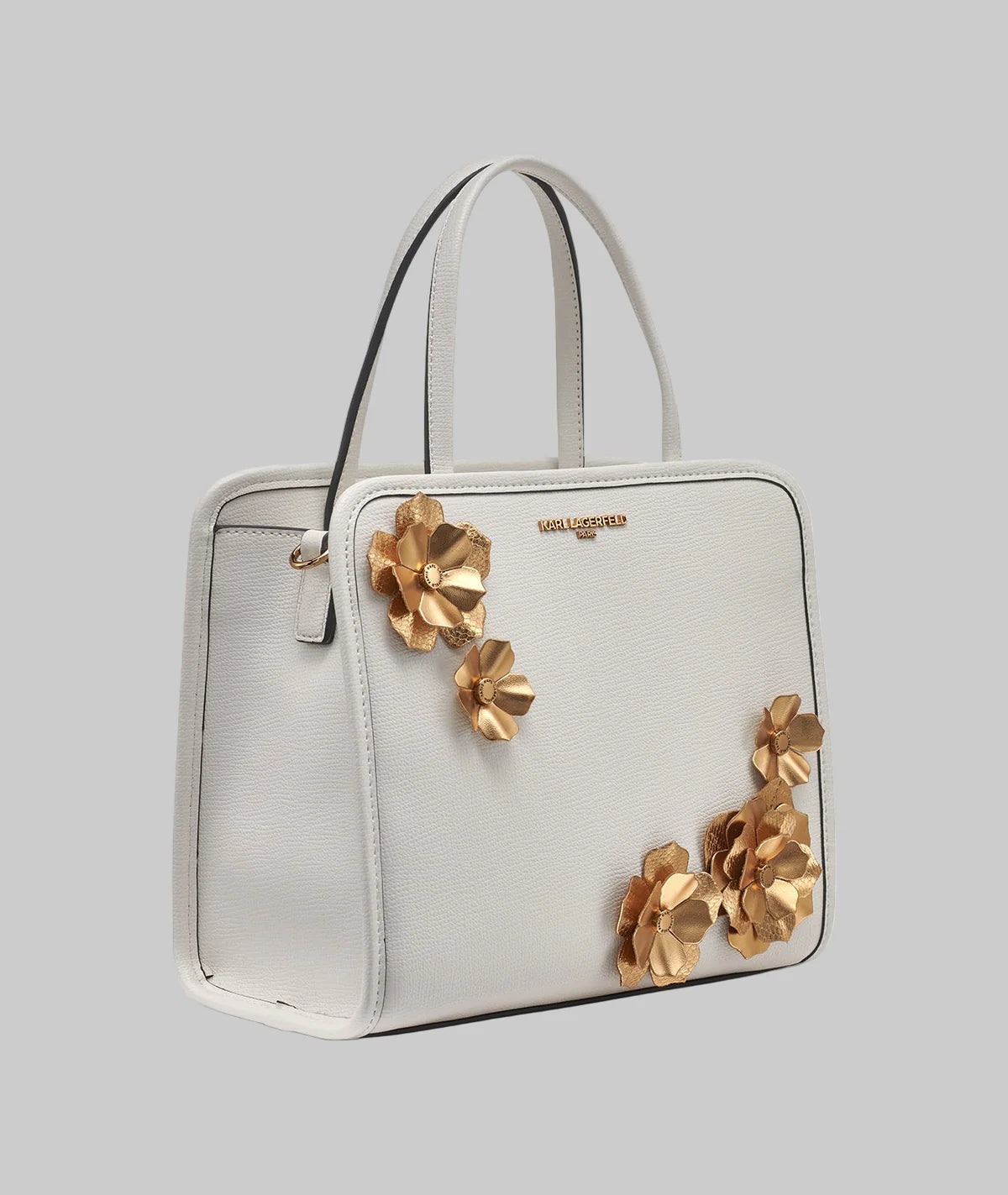 Karl Lagerfeld Paris Womens' MAYBELLE TOP HANDLE SATCHEL WITH FLOWERS