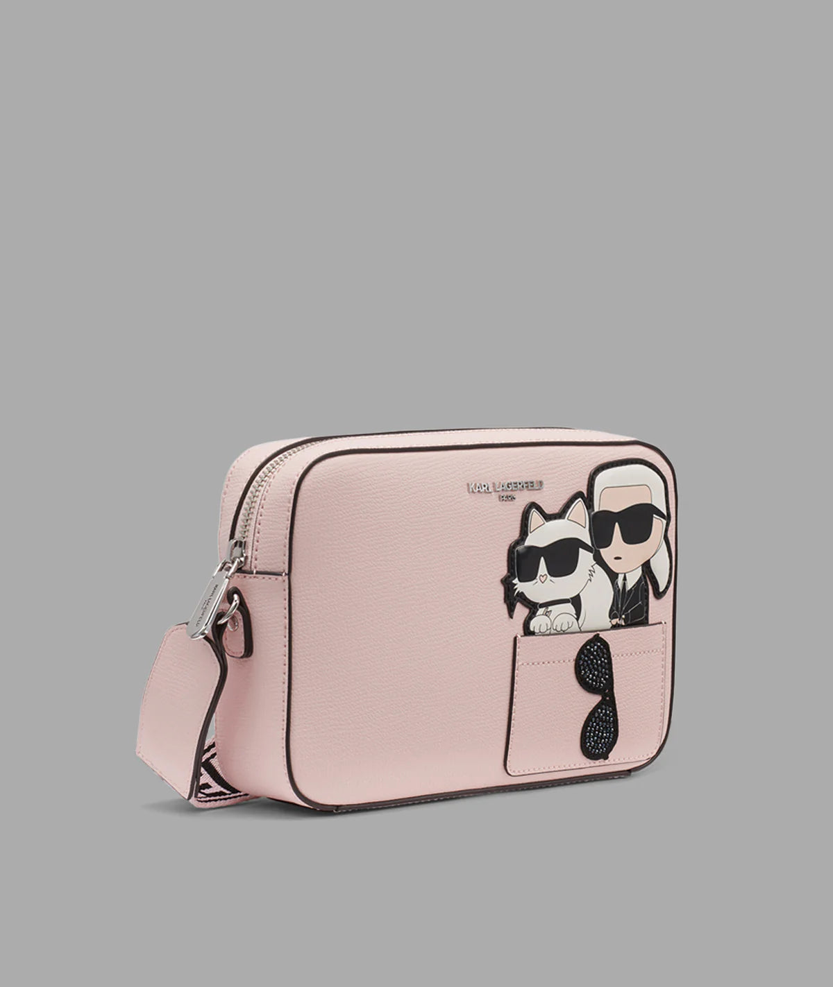 Karl Lagerfeld Paris Womens' MAYBELLE SUNGLASS DUO CROSSBODY Pink