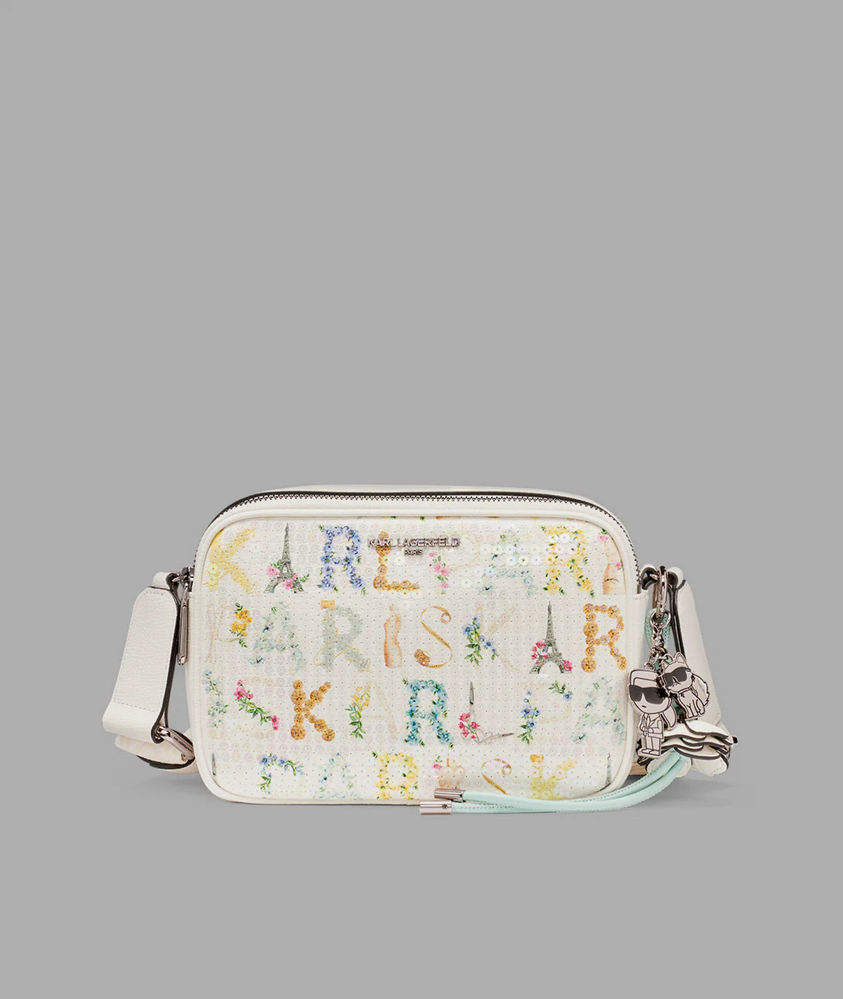 MAYBELLE SEQUIN CROSSBODY-White