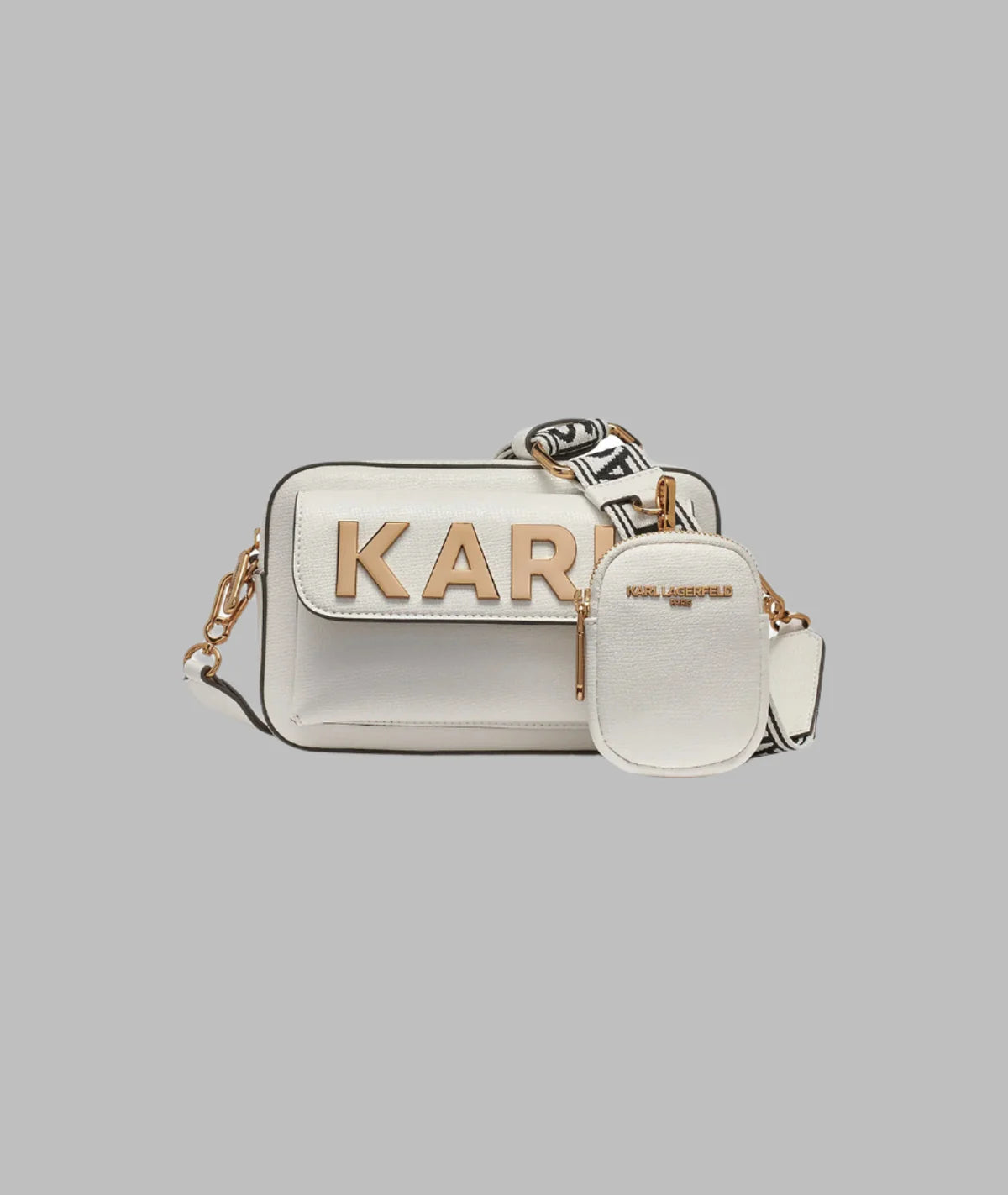 Karl Lagerfeld Paris Womens' MAYBELLE CAMERA CROSSBODY  White