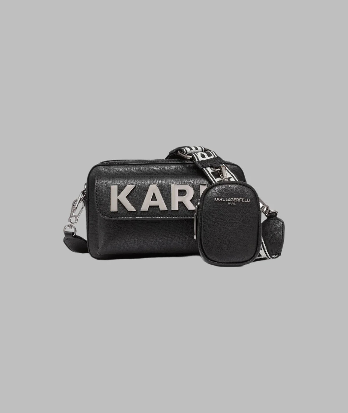 Womens' Karl Lagerfeld Paris MAYBELLE CAMERA CROSSBODY/ black
