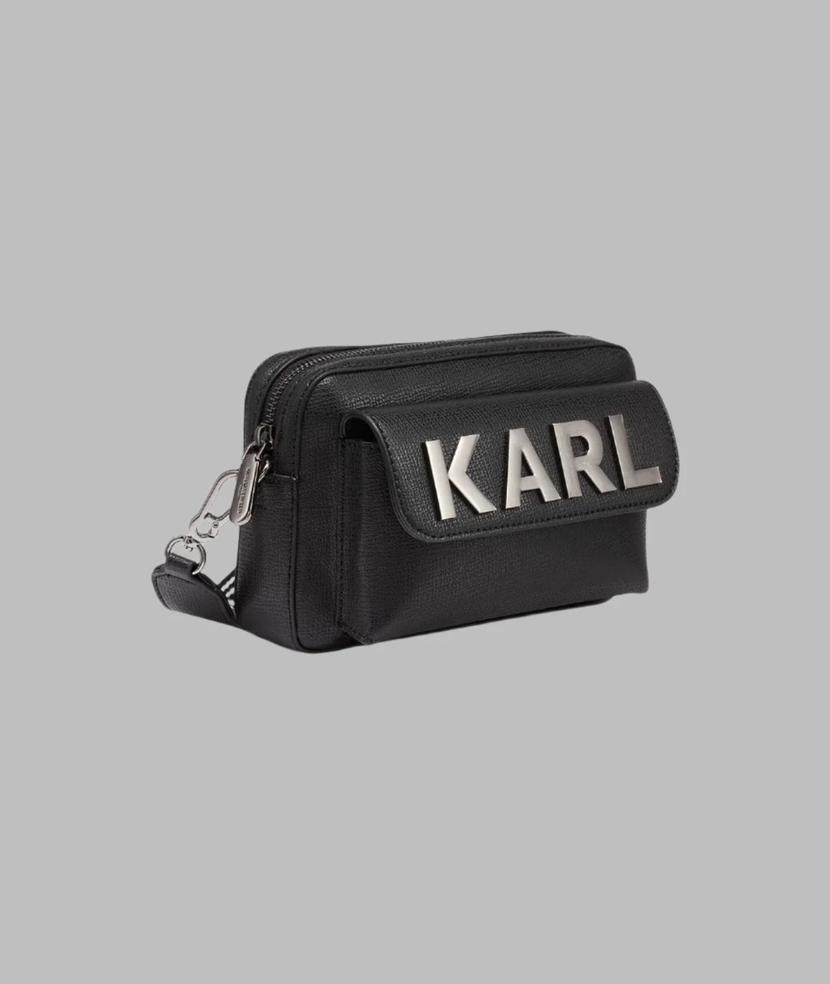Karl Lagerfeld Paris Womens' MAYBELLE CAMERA CROSSBODY Black/Gunmetal