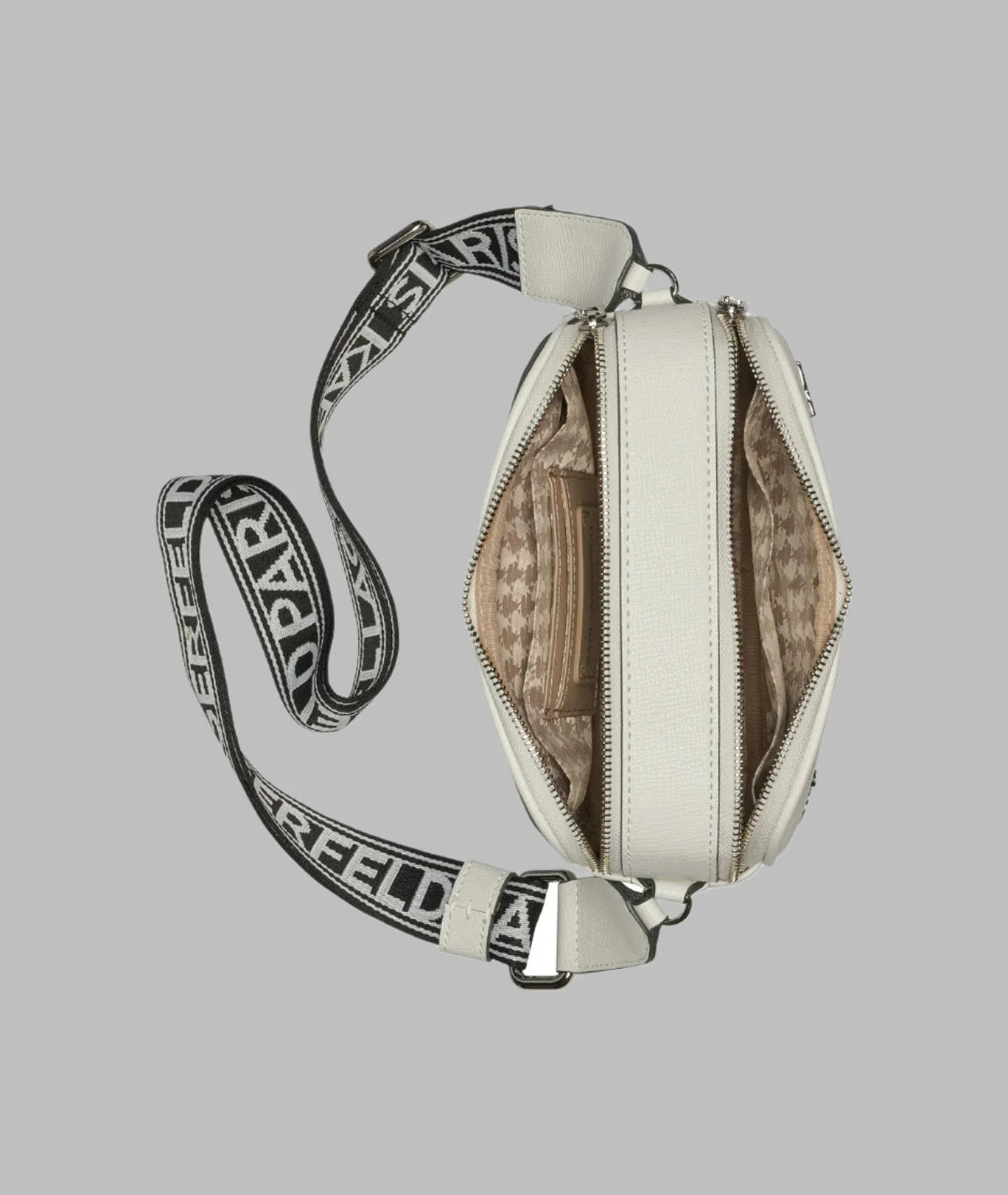 Womens' Karl Lagerfeld Paris Maybelle Crossbody with Pins white