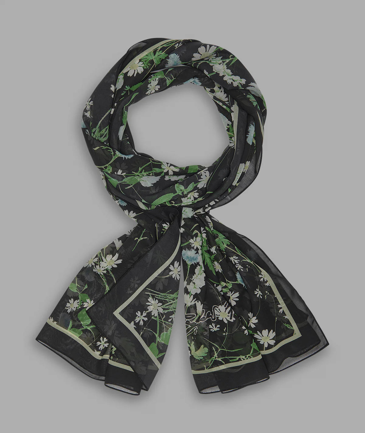 KARL MONETS PARIS CHIFFON SCARF-Pink Carnation