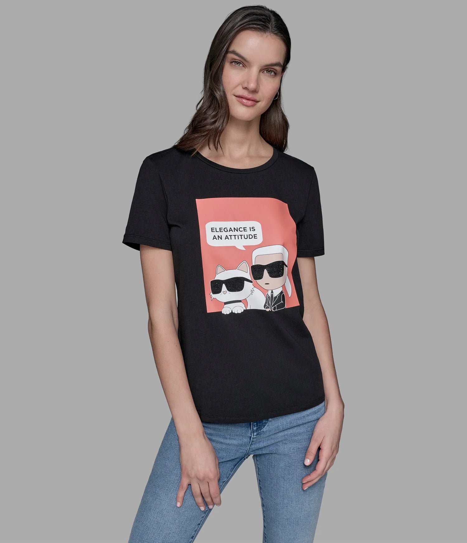Karl Womens' ELEGANCE QUOTE TEE