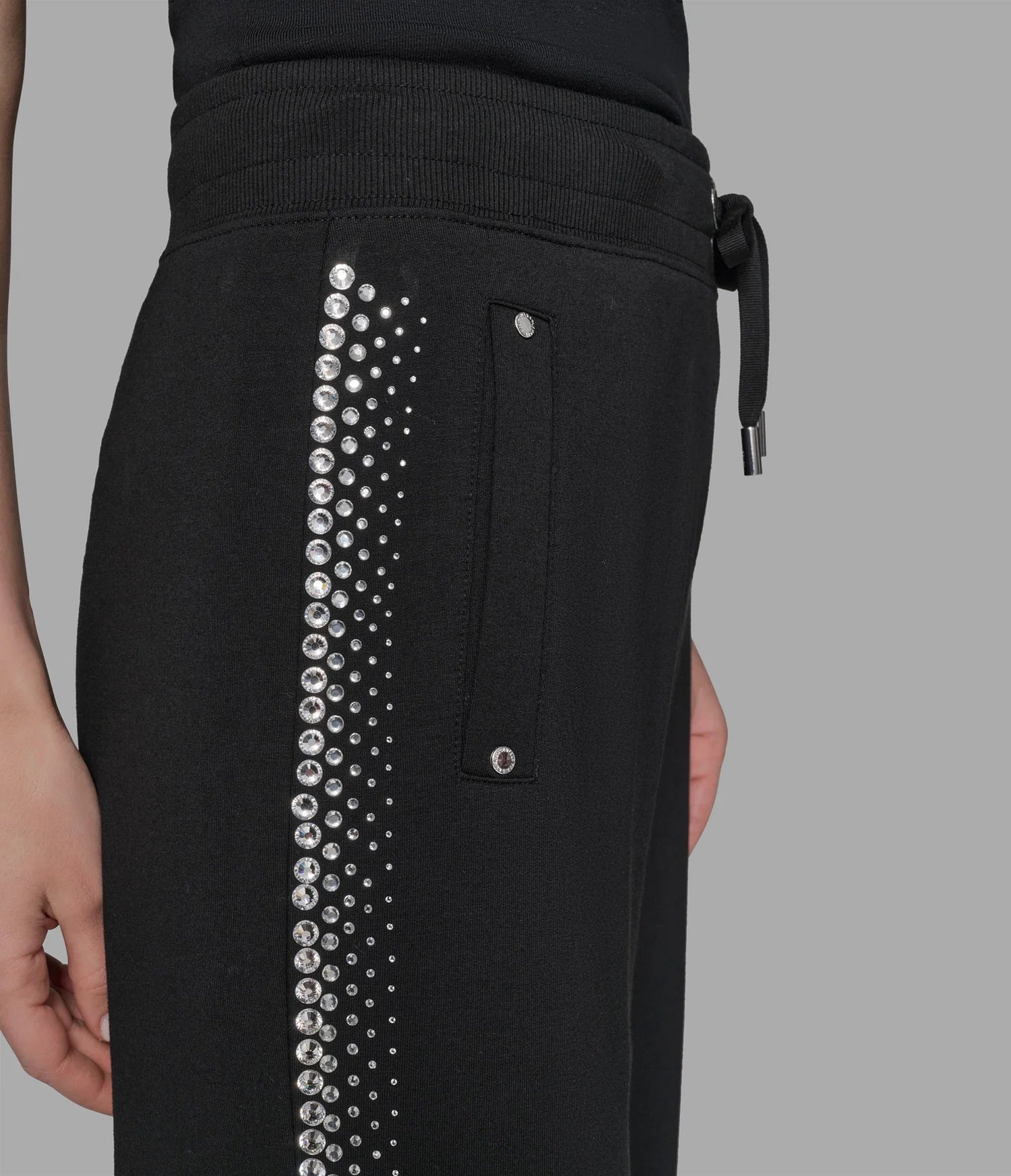 Karl Womens' RHINESTONE TRIM TRACK PANT