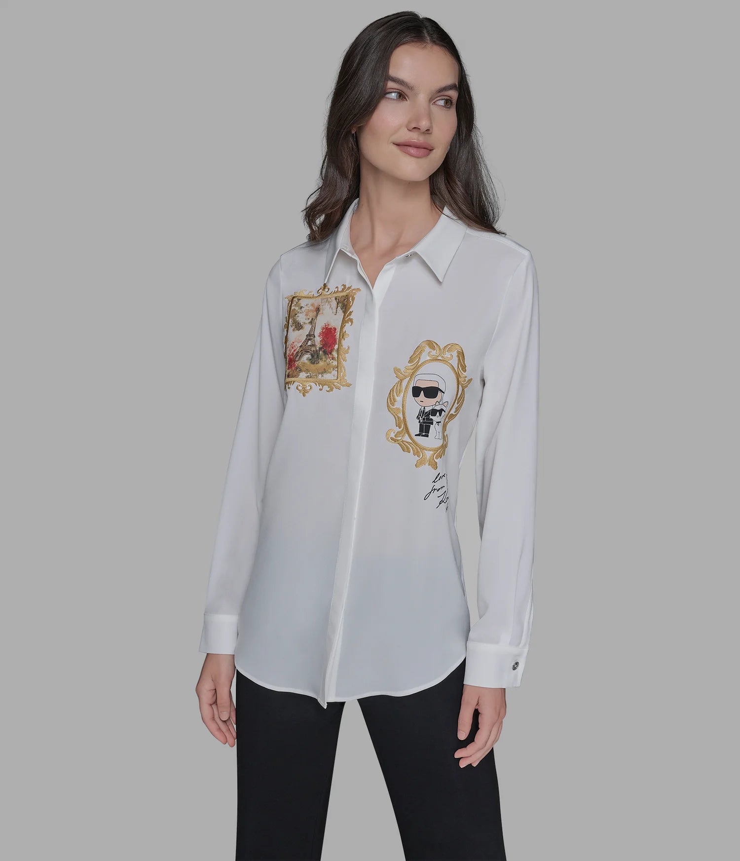 Karl Lagerfeld Paris Womens' ROCOCO SOFT BLOUSE