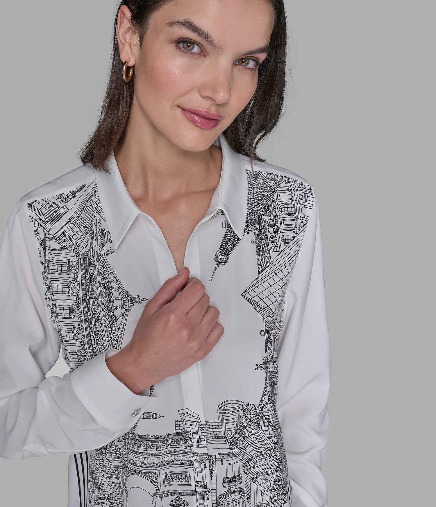 Karl Lagerfeld Paris Womens' PARIS SCENE SOFT BLOUSE