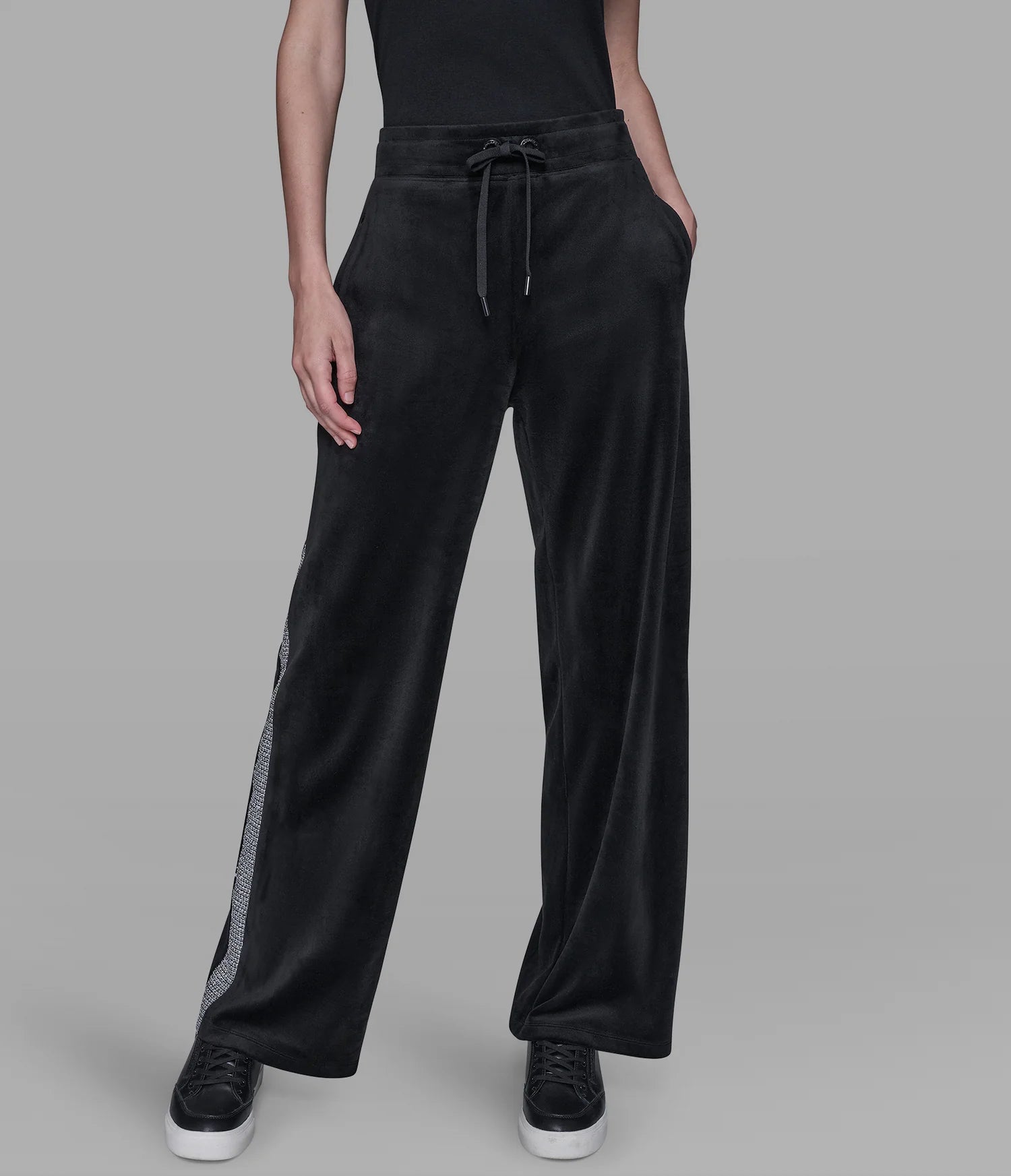 Karl Lagerfeld Paris Womens' CO-ORD VELOUR RHINESTONE JOGGER