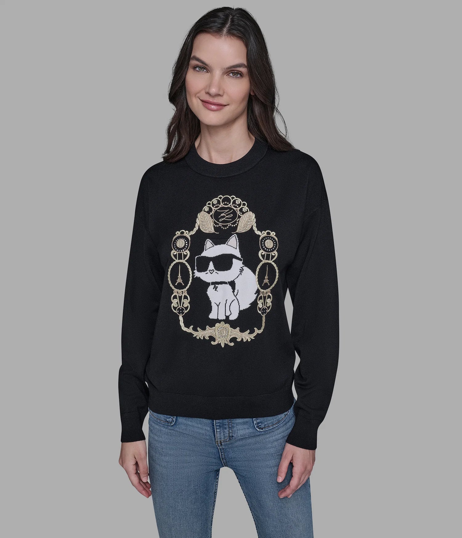 Karl Lagerfeld Paris Womens' ROCOCO CHOUPETTE SWEATER