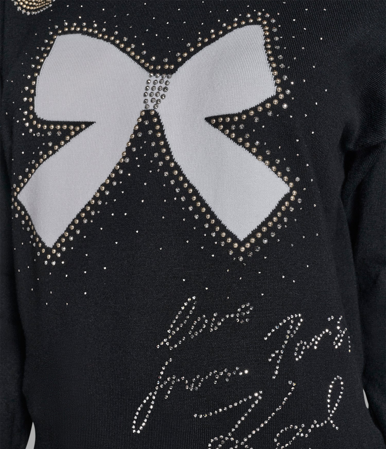 Karl Lagerfeld Paris Womens' WHIMSY BOW SWEATER BLACK