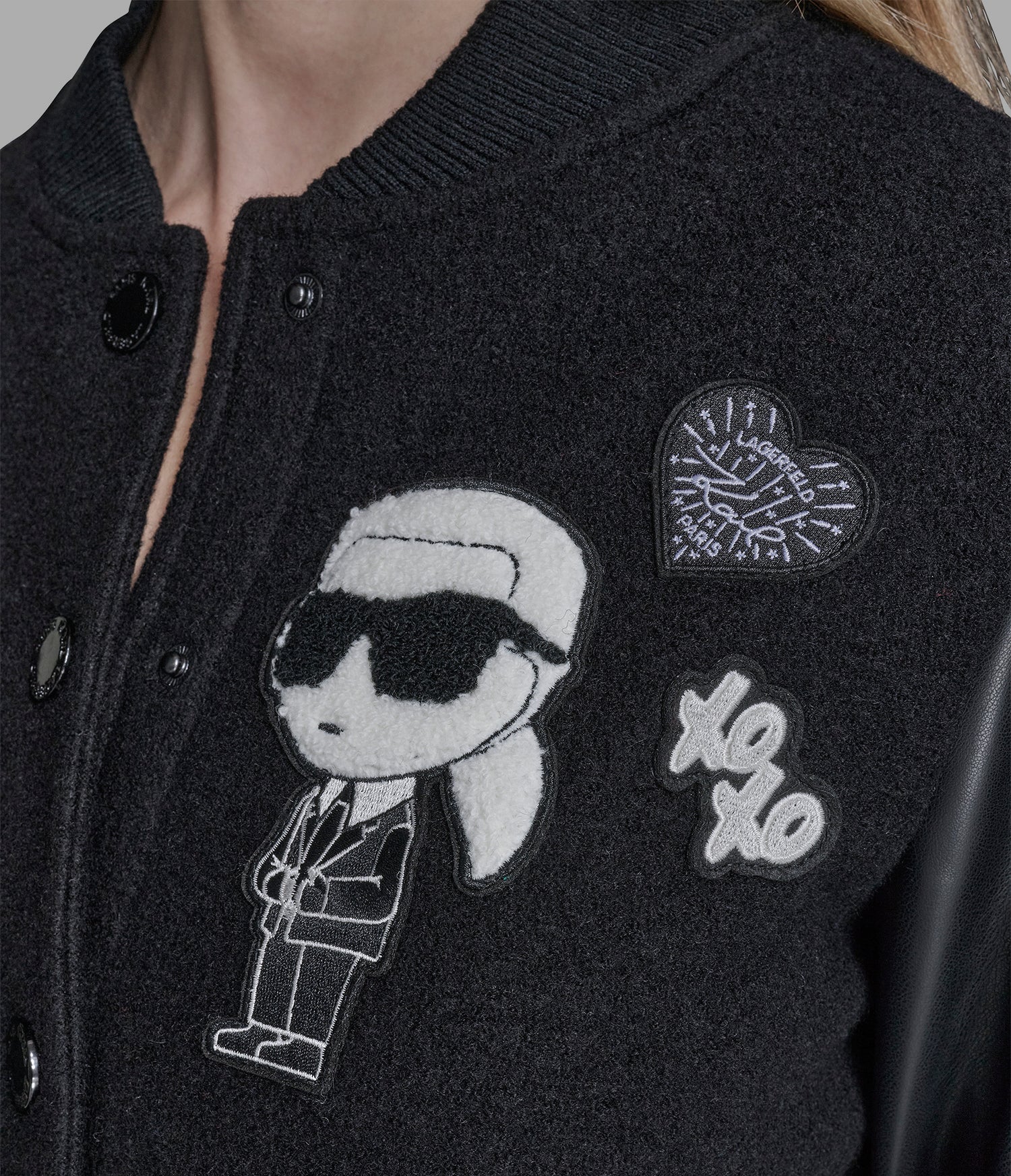 Karl Lagerfeld Paris Women's KARL VARSITY JACKET