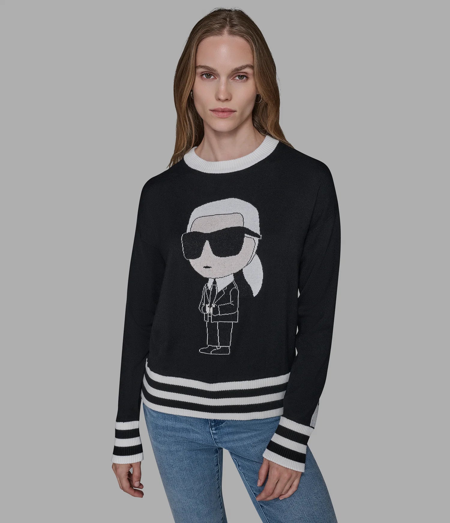 Karl Lagerfeld Paris Women's KARL IN BLAZER SWEATER