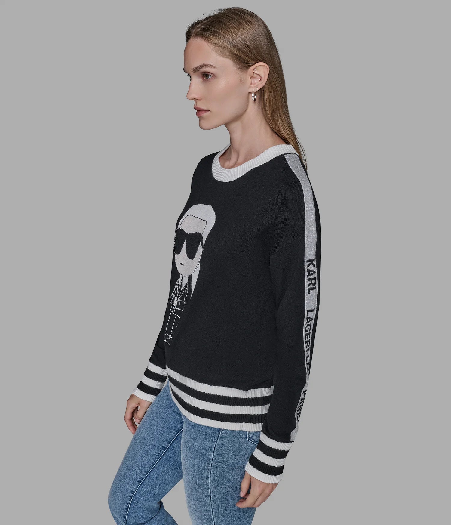Karl Lagerfeld Paris Women's KARL IN BLAZER SWEATER