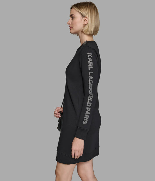 KARL WOMENS 'LOGO SWEATSHIRT DRESS