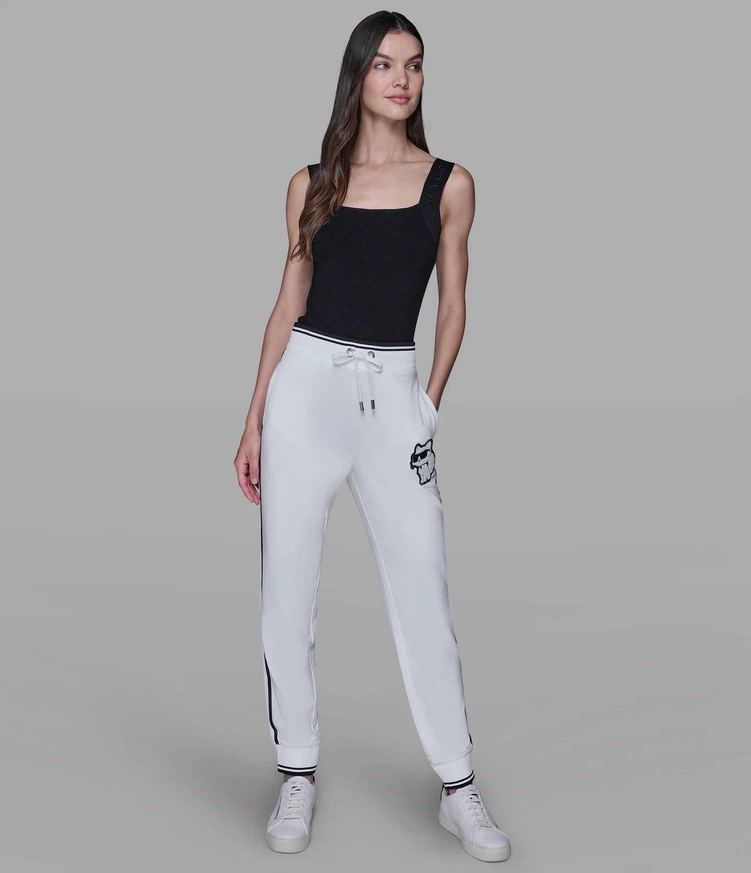 Womens' KARL PATCH JOGGER WHITE