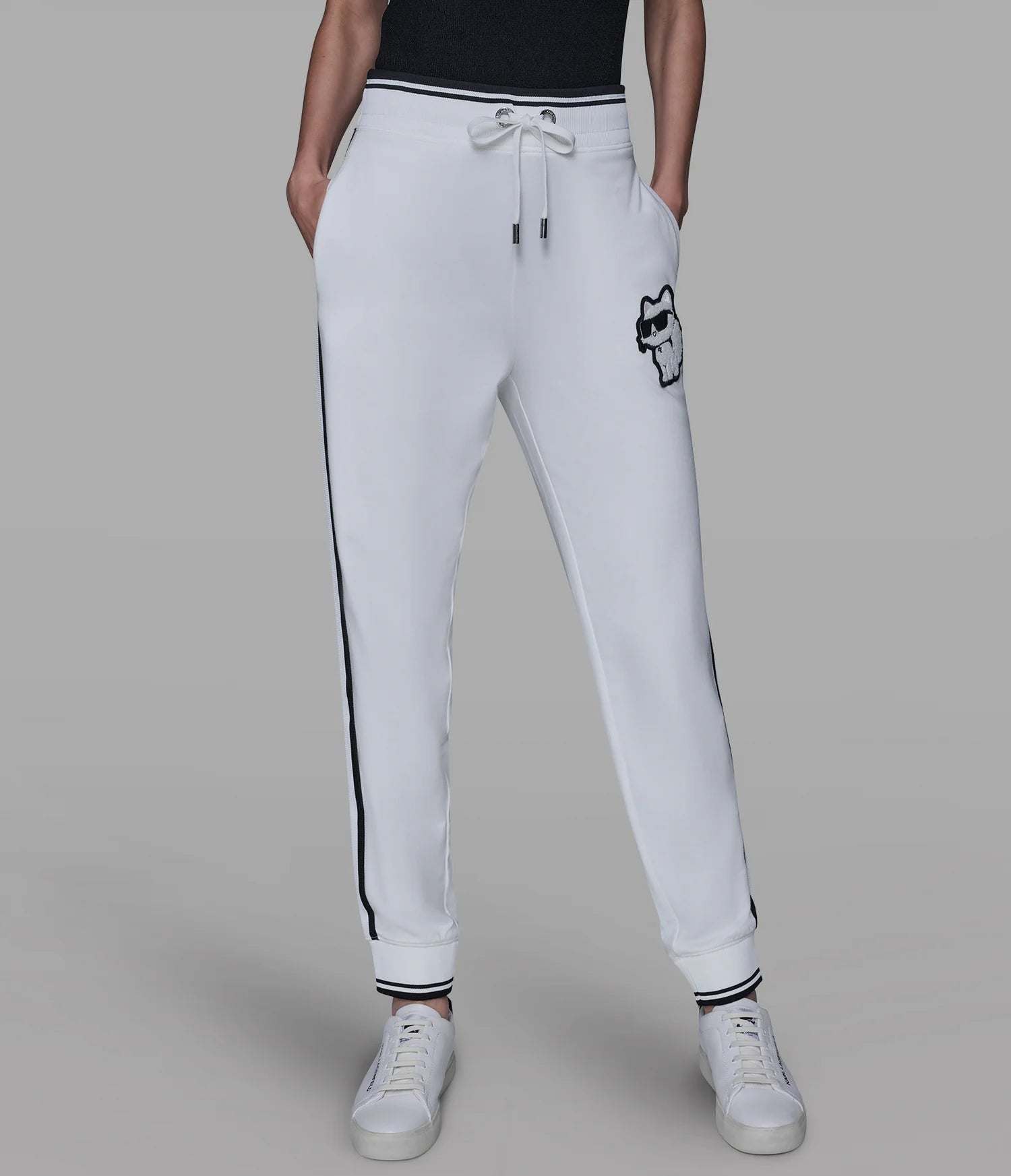 Womens' KARL PATCH JOGGER WHITE