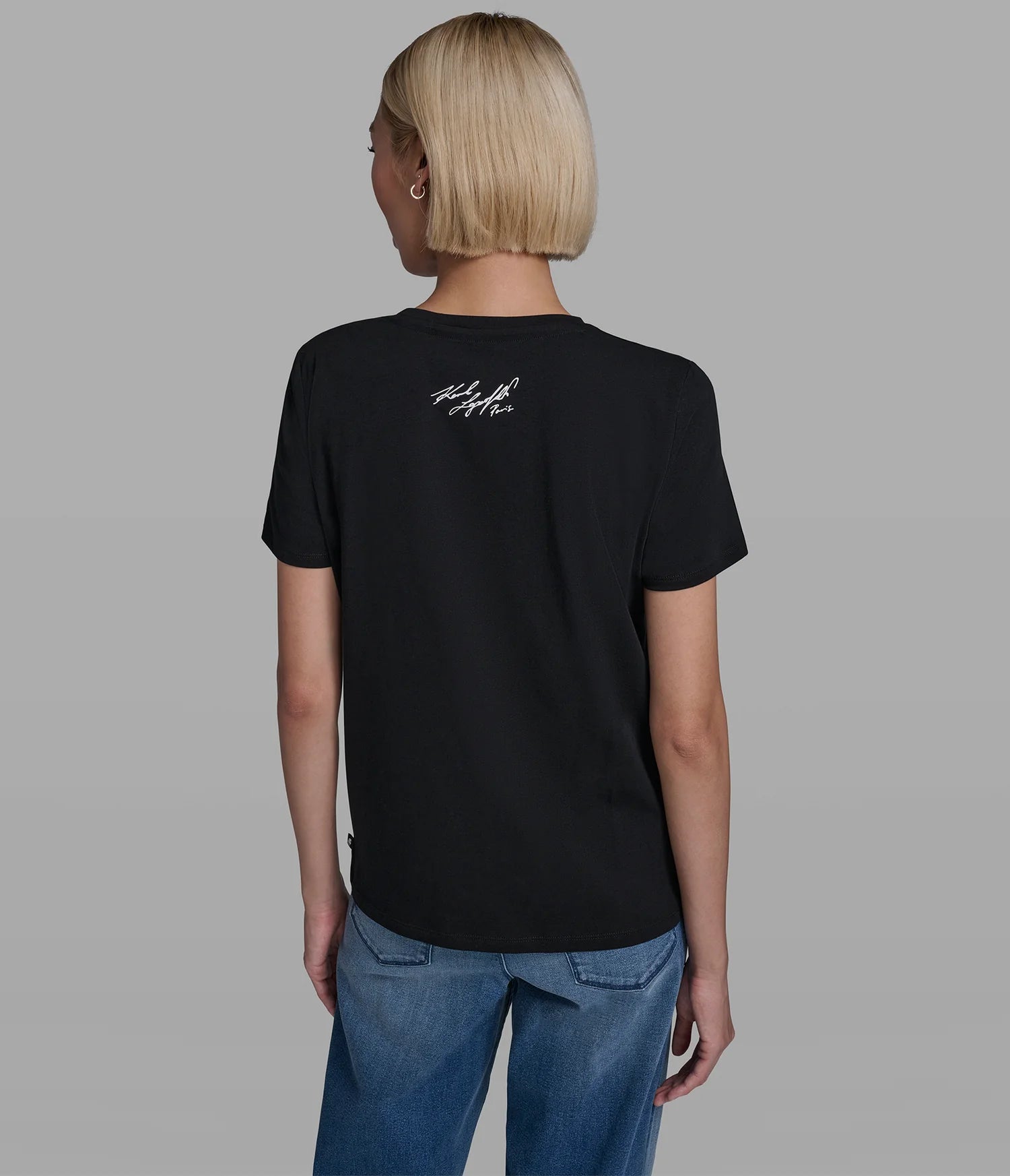 KARL SAILOR CHOUPETTE LOGO TEE-Black