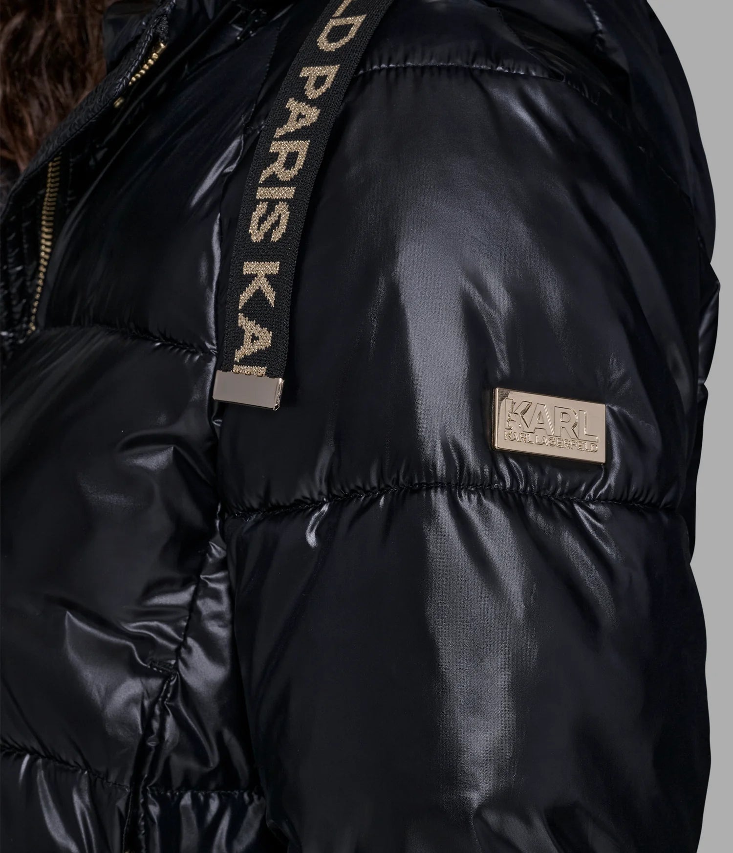 Karl Lagerfeld Paris Women's CROPPED PUFFER BLACK