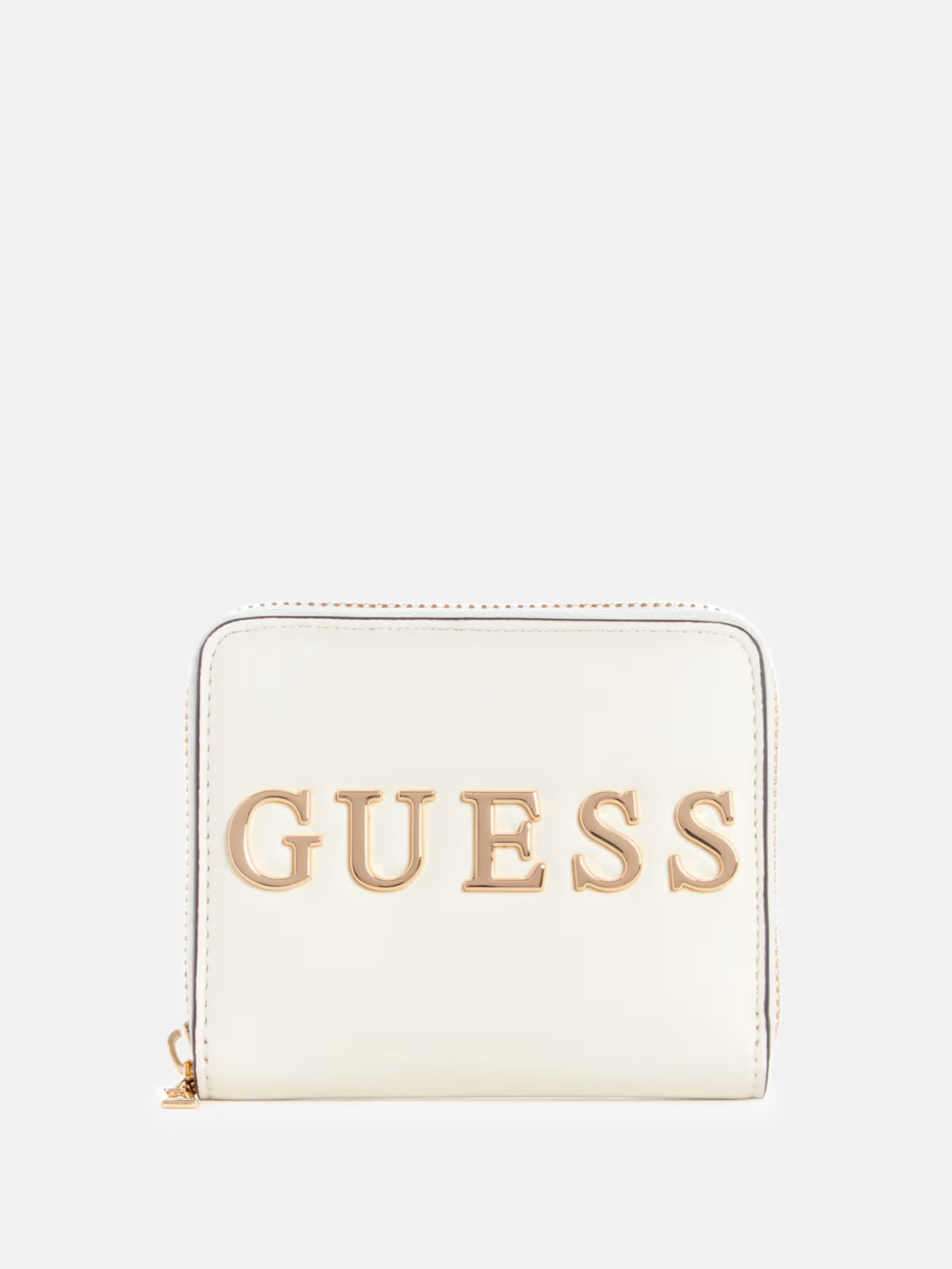 Guess Womens' Caracara Small Zip Wallet White