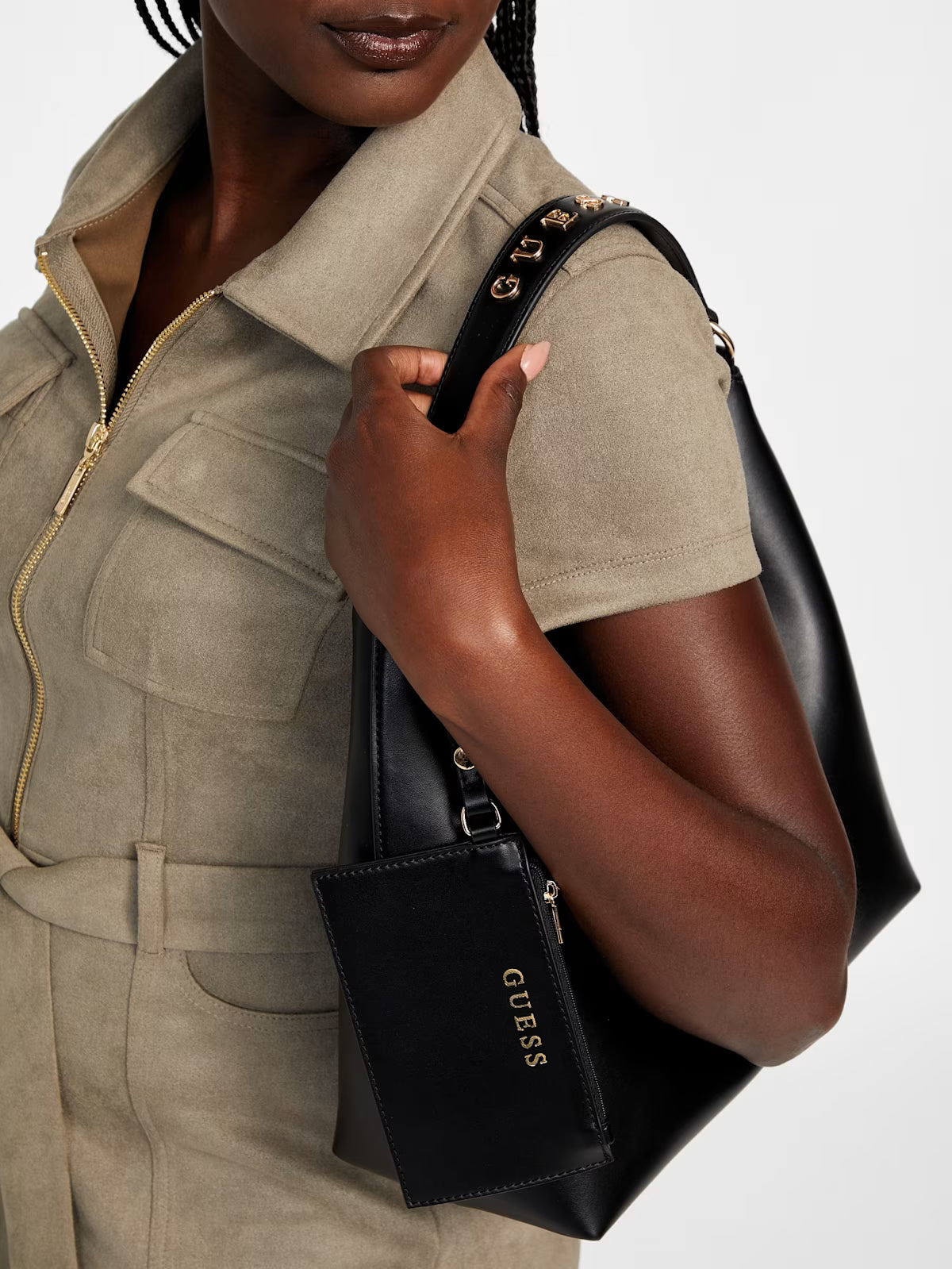 Women's Guess Demelza Hobo Bag Black