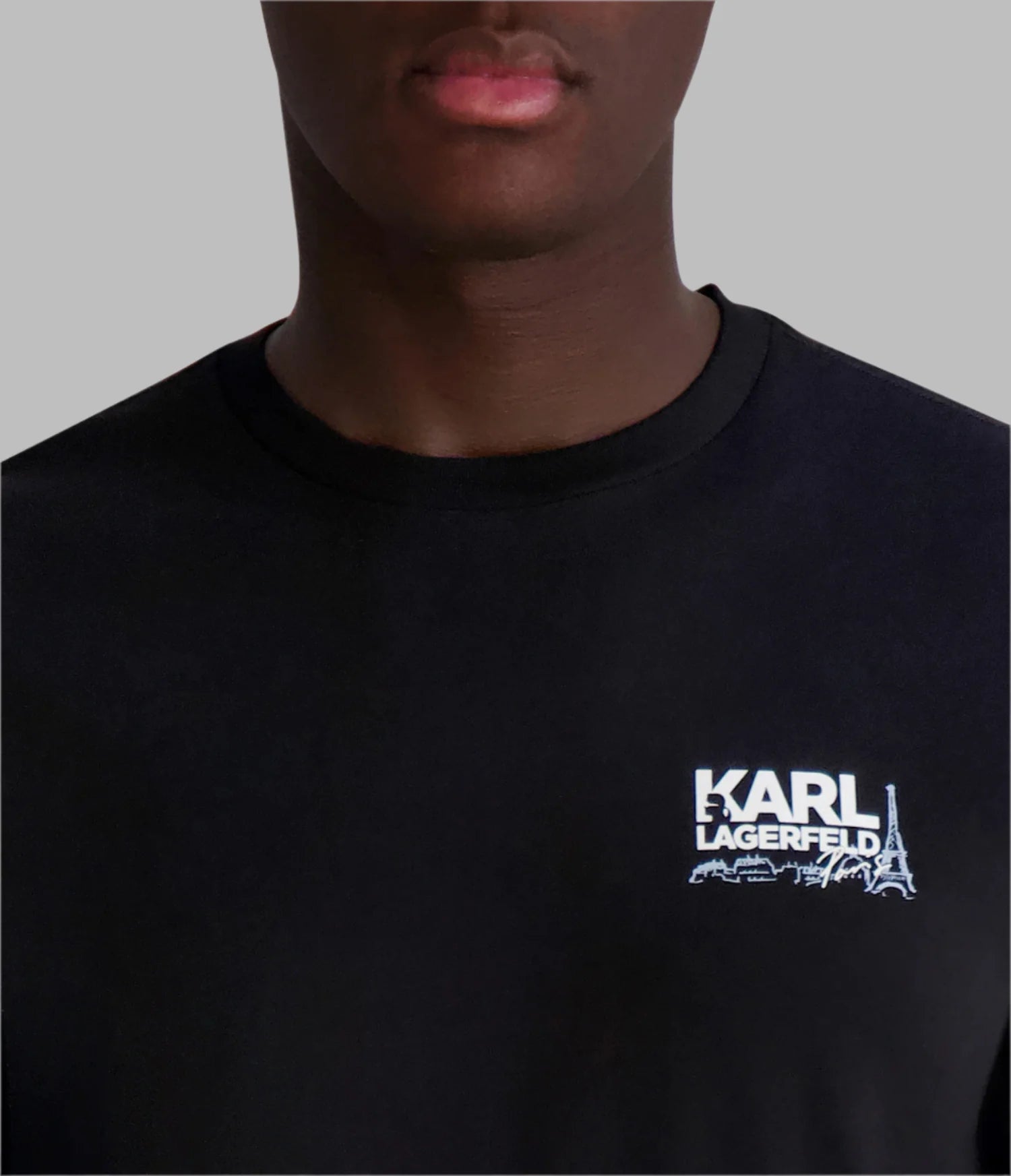 KARL LAGERFELD Men's KL LOGO T-SHIRT WITH EIFFEL TOWER