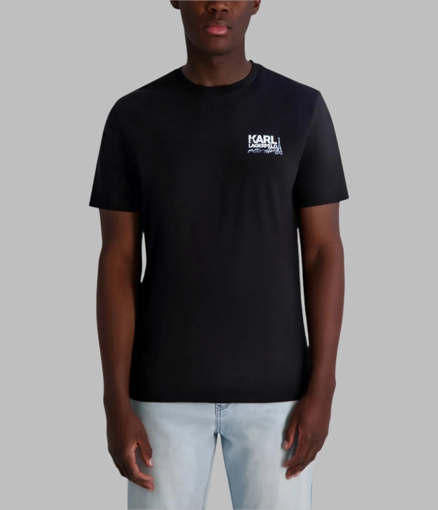 KARL LAGERFELD Men's KL LOGO T-SHIRT WITH EIFFEL TOWER