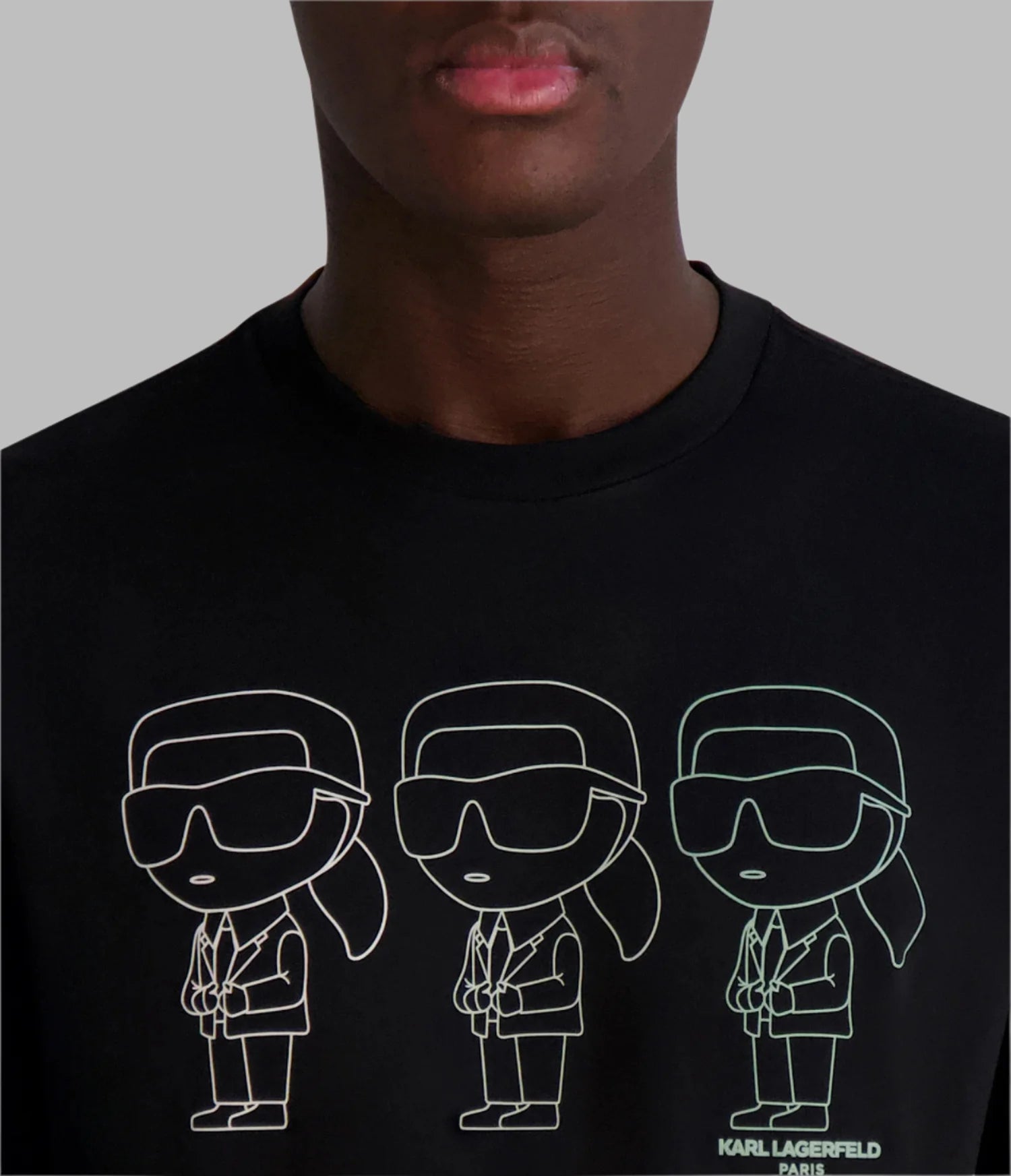 KARL LAGERFELD Men's MULTIPLE KARL CHARACTER T-SHIRT