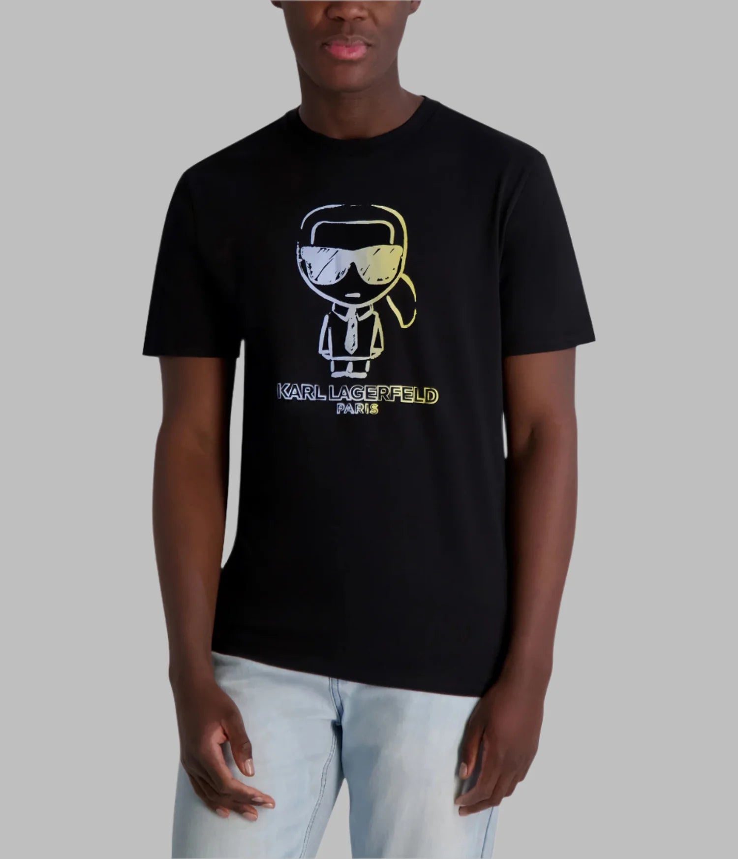MENS' KARL LAGERFELD Paris FADED KL CHARACTER T-SHIRT