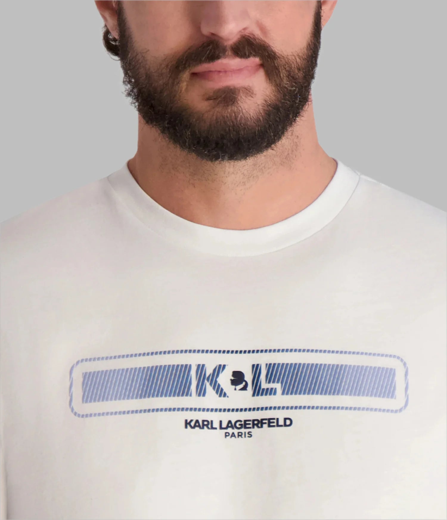 KARL LAGERFELD Men's KL CHEST LOGO IN BLOCK DESIGN