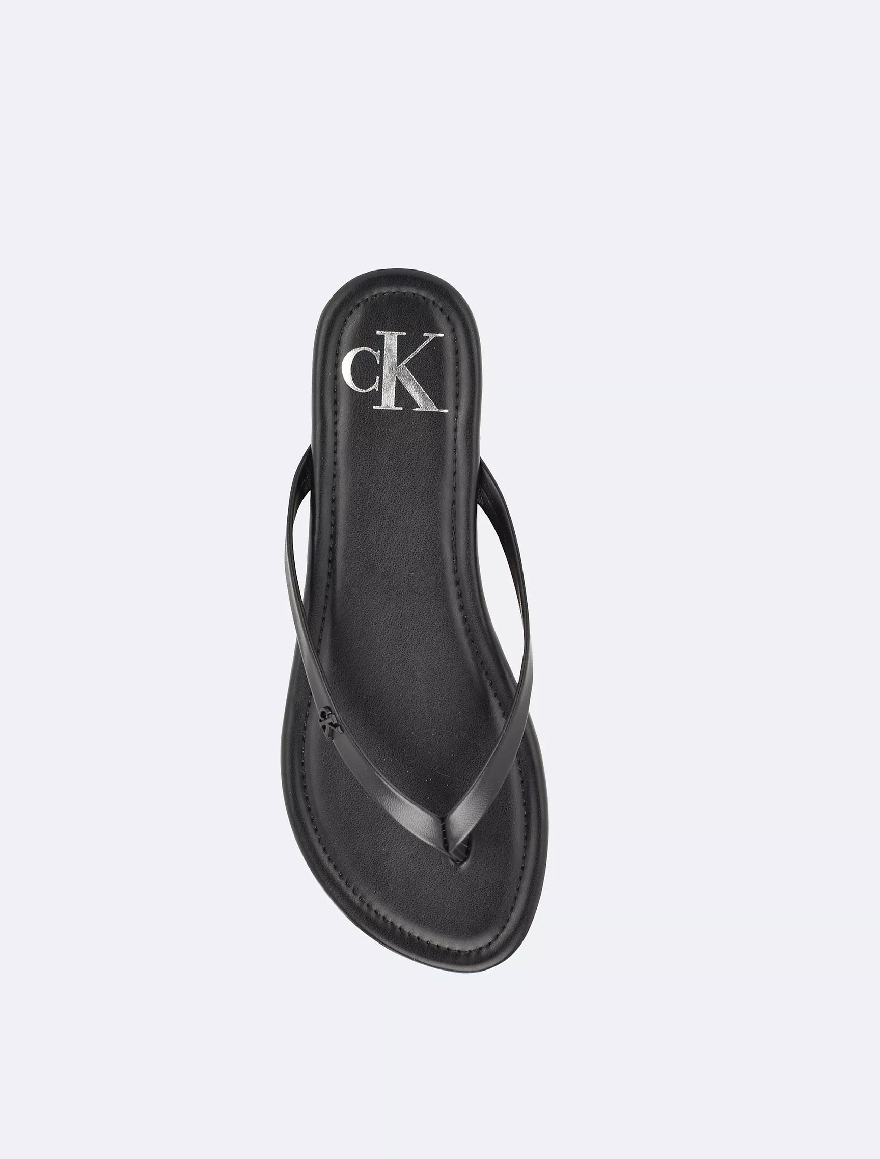 Women's Calvin Klein Solid T-Strap Sandal / black