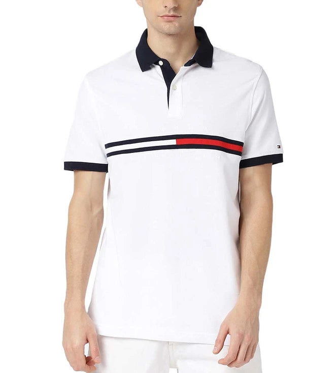 TOMMY HILFIGER Men Tanner Striped Regular Fit Polo T-Shirt