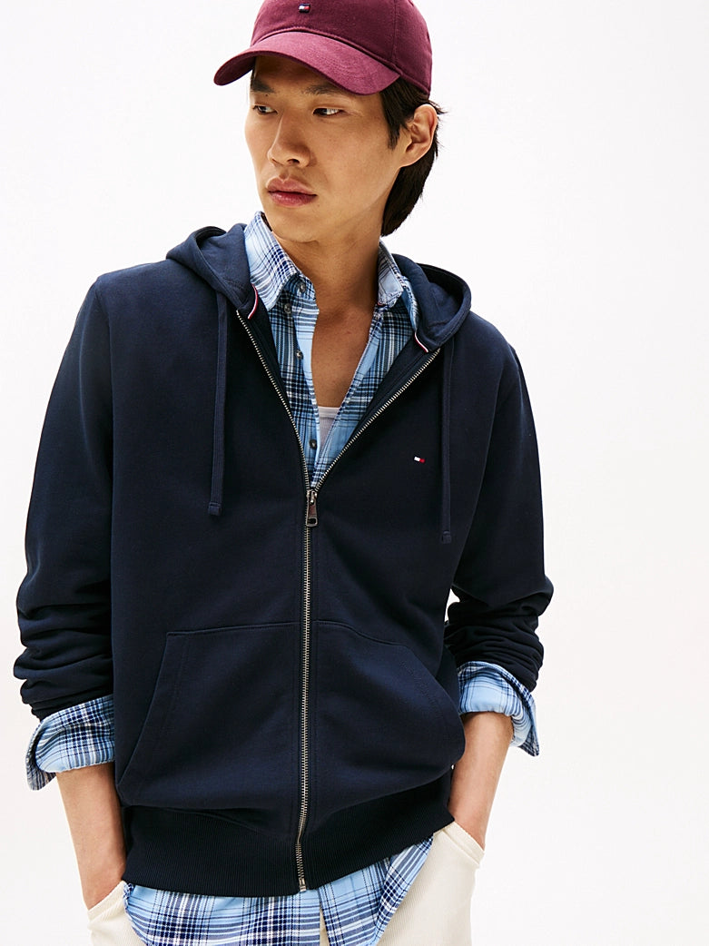 Tommy Mens' Classic Zip Hoodie/ navy blue