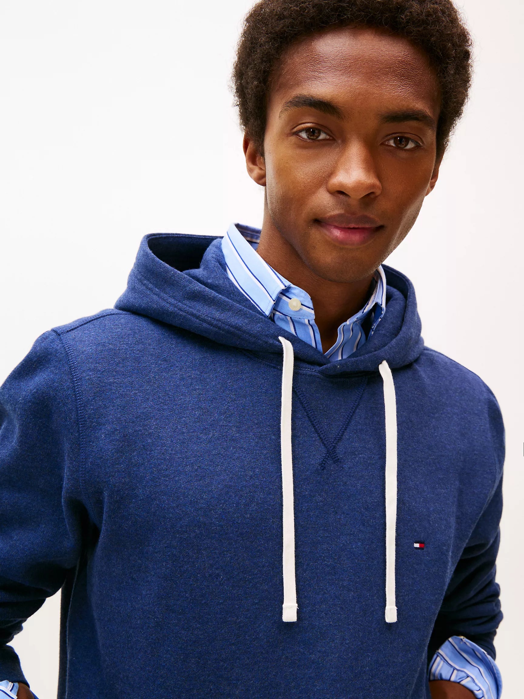 Tommy Mens'Classic Brushed-Fleece Hoodie/
