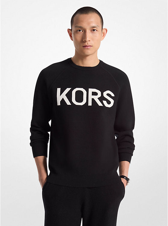 Mens' Michael Kors KORS Stretch Knit Sweater BLACK
