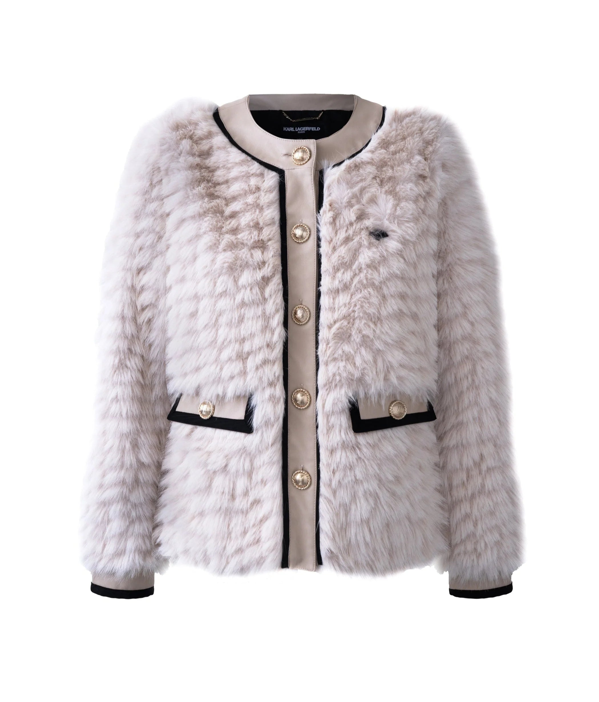 Karl Lagerfeld Paris Women's FAUX FUR CARDIGAN JACKET