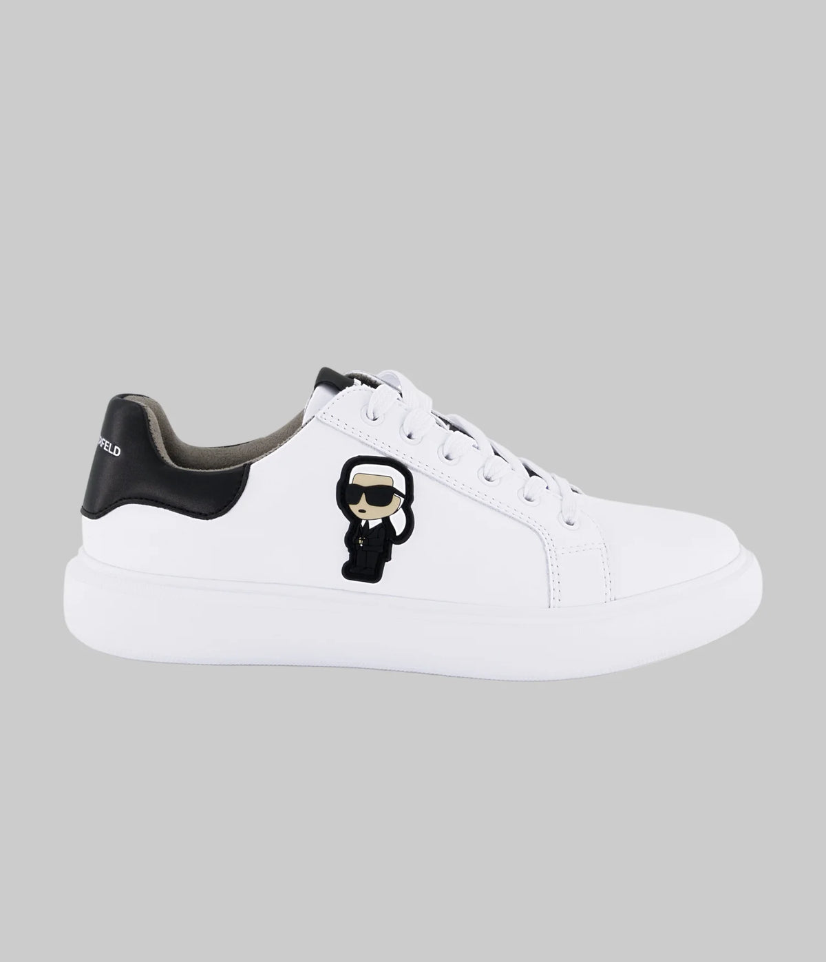 MEN'S KARL PATCH SNEAKER- White