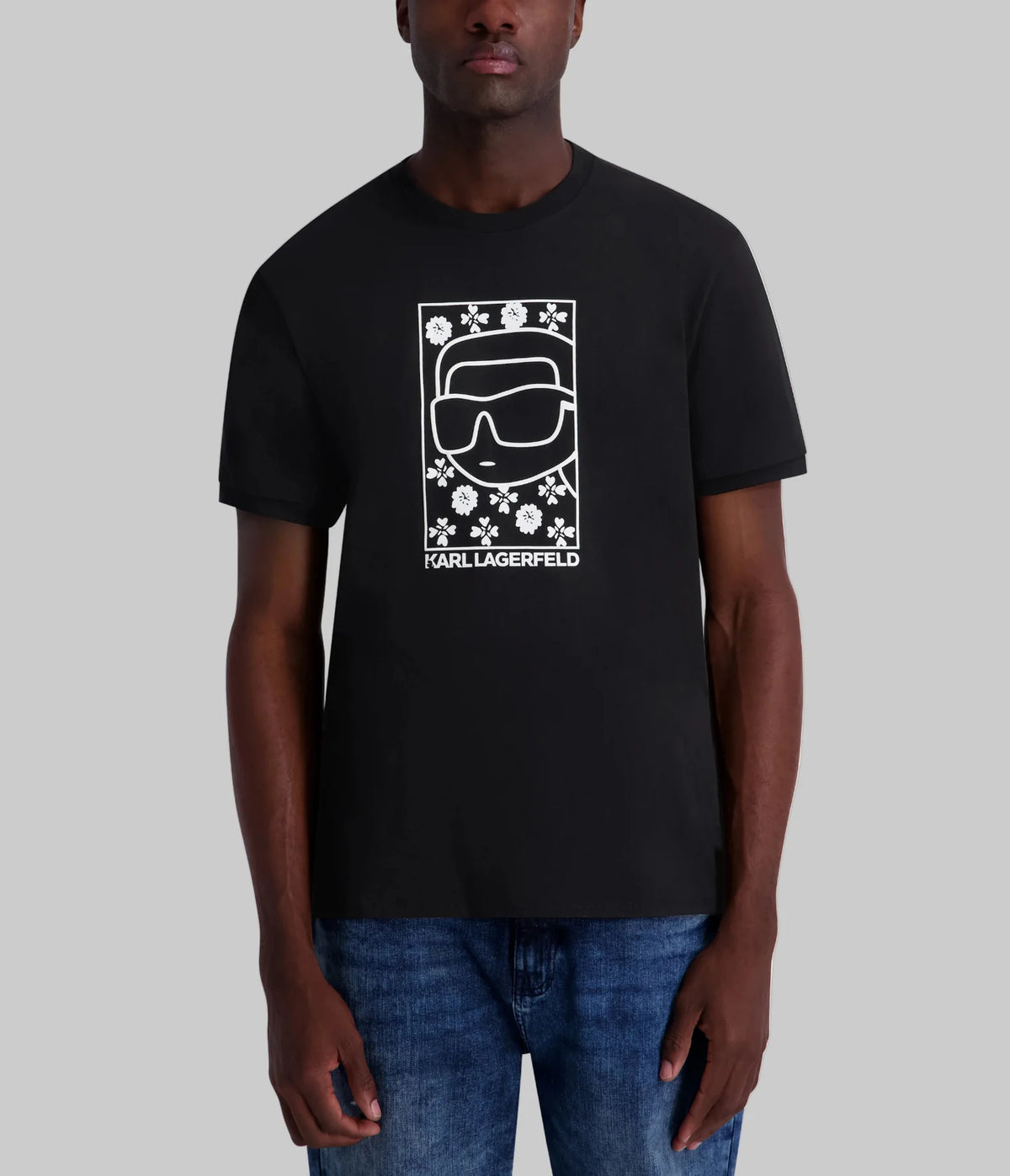 MEN'S KARL FLOWER TEE-Black