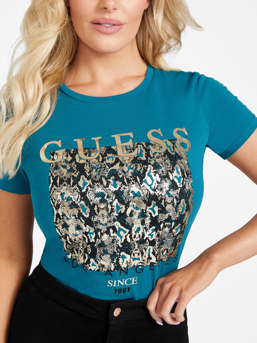 Womens' Guess Eco Maryrose Tee - Turquoise