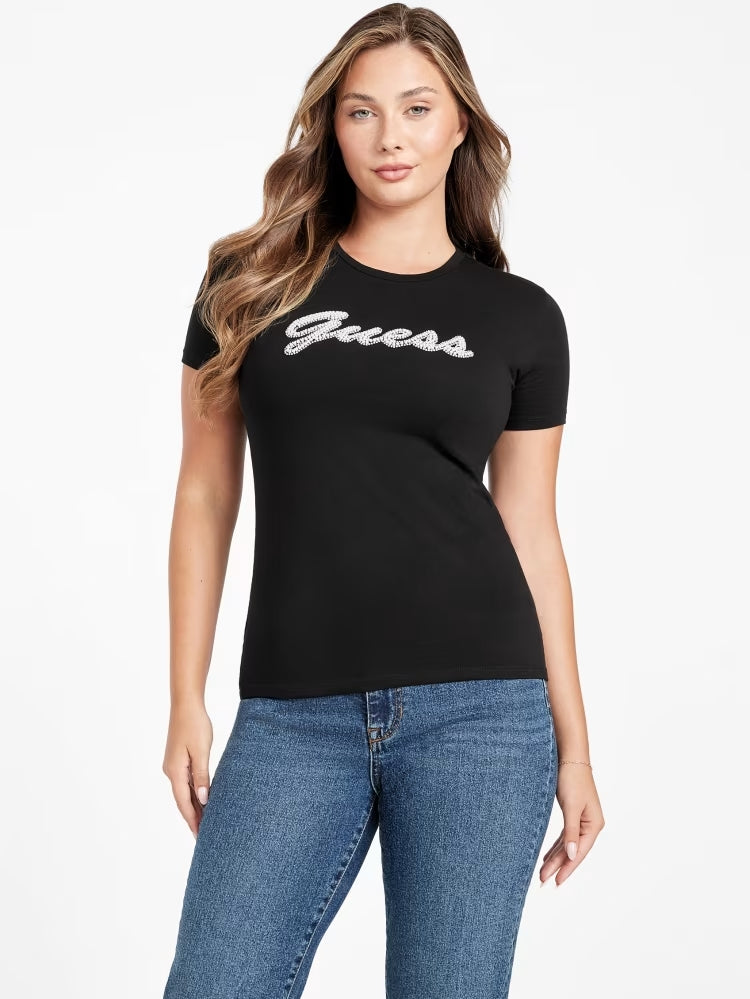 WOMEN GUESS Eco Perla Logo Tee/